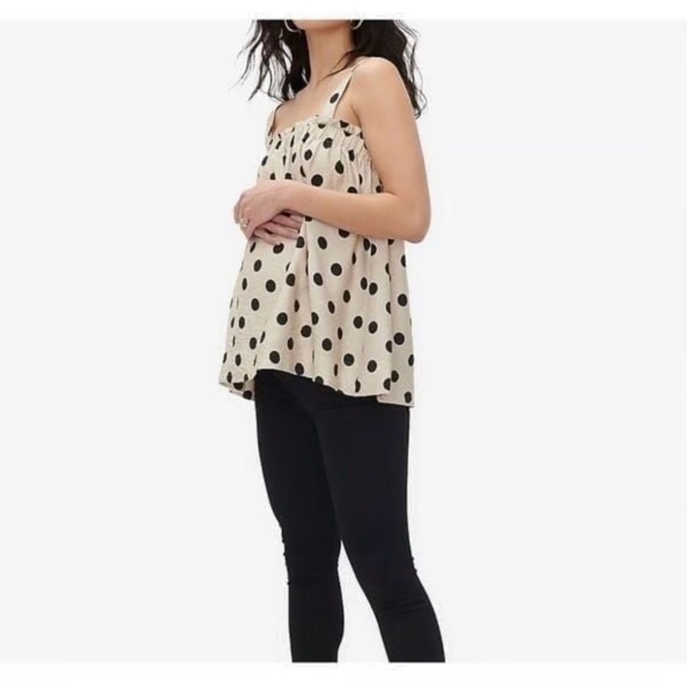 Hatch Dani Black Polka Dot Maternity Blouse